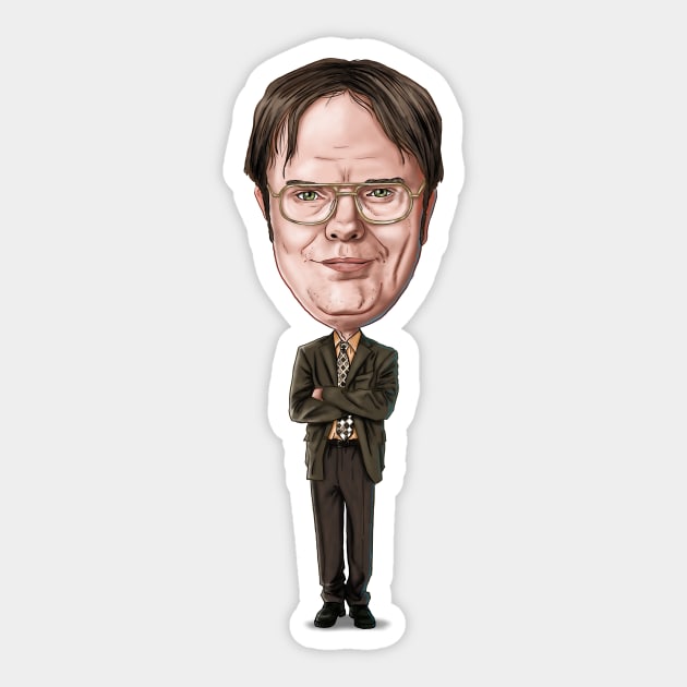 Big Head Dwight Sticker by tabslabred